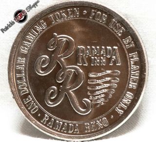 $1 Slot Token Coin Reno Ramada Inn Casino 1980 Lm Reno Nevada Gaming Rare