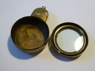 Good Quality Antique Brass and Glass Pocket Watch Holder Case 3