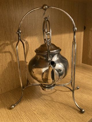 Silver Plated Teapot On Stand By John Taylor @ Co (london)