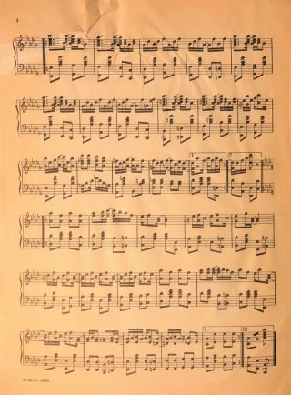 rare MAPLE LEAF RAG BY SCOTT JOPLIN – PIANO SOLO SHEET MUSIC 3