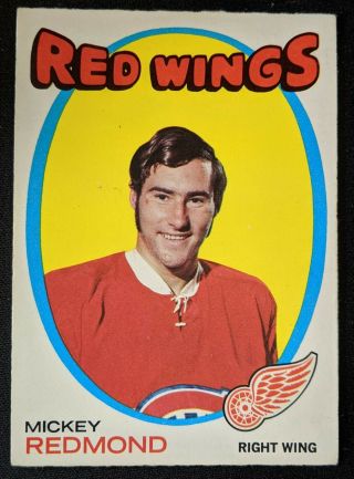 1971 - 72 Opc Mickey Redmond 102 Nm,  Rare,  Centered Version Of This Card