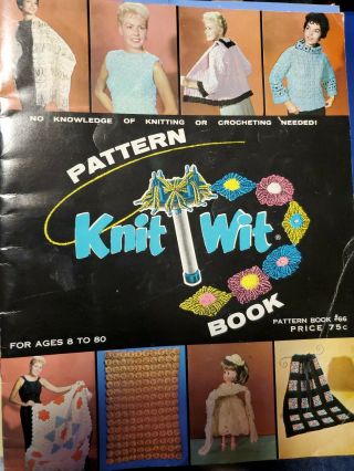 Knit Wit Yarn Pattern Book 66 (1960) Rare