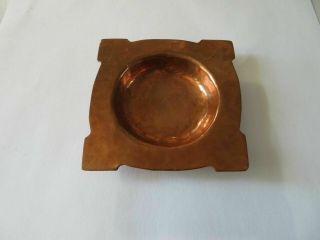 Art Nouveau / Arts & Crafts Hand Beaten Small Copper Dish