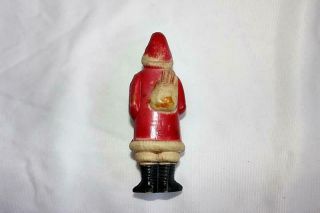 Rare Vintage Old World Dresden Santa Claus Rattle Celluloid MADE IN USA 2 2