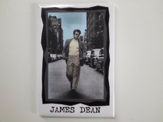 Ultra Rare Movie Star James Dean In York Ny Fridge Refrigerator Magnet