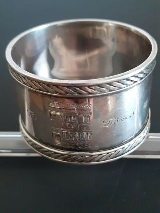 Vintage Henry George Murphy Silver Napkin Ring - 1934 - 21.  7 Grams
