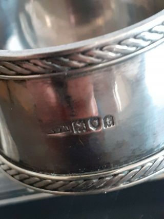 Vintage Henry George Murphy Silver Napkin Ring - 1934 - 21.  7 Grams 2