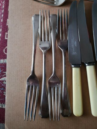 Vintage Cutlery Dining Set.  By Dixon.  6 Place Setting,  2 Extra Items 2