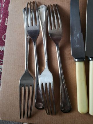Vintage Cutlery Dining Set.  By Dixon.  6 Place Setting,  2 Extra Items 3