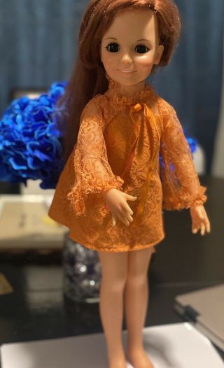 Vintage 1968/1969 Ideal Toy Co.  Crissy Doll Orange Dress All