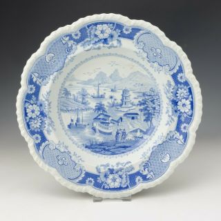 Antique Ridgway & Co - Transferware Blue And White Indian Temple Pattern Bowl