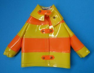 Vtg Barbie Francie - Clam Diggers 1258 Orange Yellow Jacket Slicker