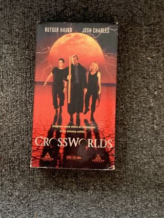 Crossworlds Rare Vintage 90s Sci - Fi Vhs Rutger Hauer Josh Charles 1996