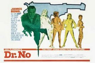 Doctor No Movie Poster James Bond Rare Hot 24x36 Dr