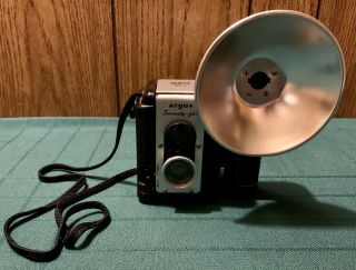 Vintage Antique Retro Argus Seventy Five Camera With Flash Lumar 75mm Usa