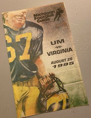 1995 University Of Michigan Wolverines Football Guide Tom Brady - Rare