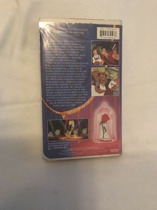 Beauty and the Beast Walt Disney ' s classic (VHS,  1992) Black Diamond RARE 2