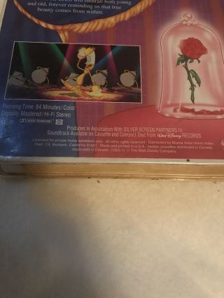 Beauty and the Beast Walt Disney ' s classic (VHS,  1992) Black Diamond RARE 3
