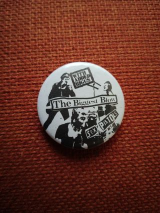 Vintage Sex Pistols The Biggest Blow.  Ronnie Biggs.  Extremely Rare Pin Badge.