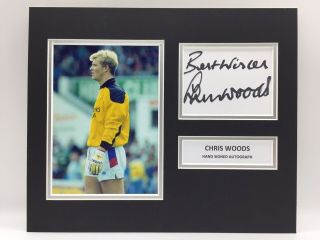 Rare Chris Woods Rangers Signed Photo Display,  Autograph Glasgow Scotland