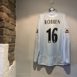Large Mens Football Shirt Chelsea Away 2005 - 06 Arjen Robben Ls Rare Prem W
