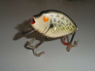 Vintage Fishing Lure Heddon Punkinseed Spook 9630 Crappie Scale Circa 1950 - 76
