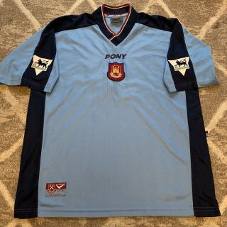 West Ham United Fc Vintage Football Shirt 1997/98 Away Pony Xl Extra Large Rare