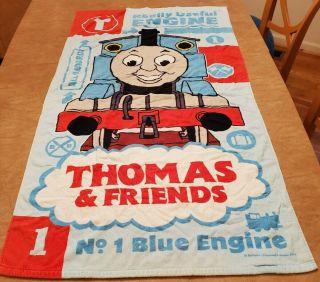 Thomas The Train (no.  1 Blue/useful Engine) Beach/pool Towel Vintage Rare
