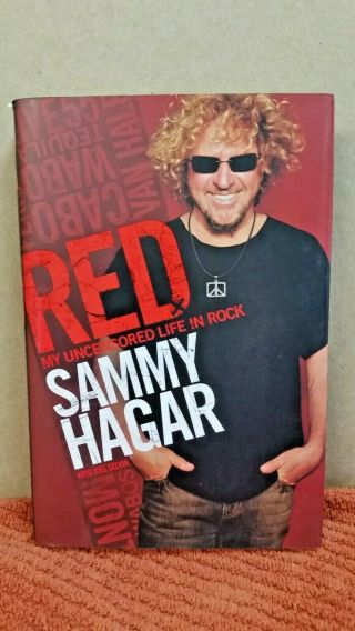 Rare Sammy Hagar Signed Red My Uncensored Life In Rock Hardcover Book 1st Print