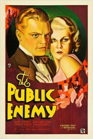 Vintage Movie Poster 1931 The Public Enemy Action Scandal 24x36 Rare Hot