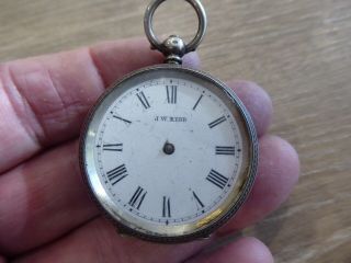 Quality Antique J.  W Rudd D.  F & C Solid Silver Fob / Pocket Watch