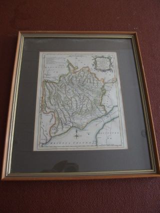 Antique Map Of Monmouthshire: Thomas Kitchin 1763; Hand Colouring.