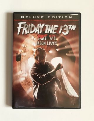 Friday The 13th Part 6: Jason Lives Deluxe Edition Dvd Rare Oop Horror Slasher