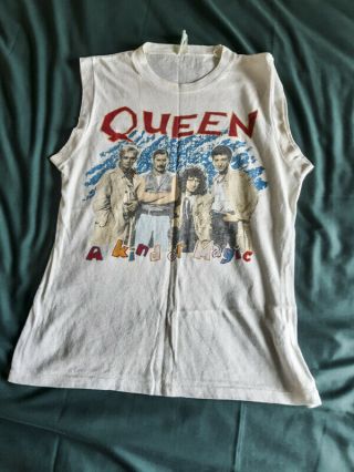 Queen The Magic Tour 1986,  Rare Cap Sleeve T - Shirt