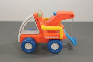 Vintage Plastic Orange Blue Buddy L Tow Truck Wrecker (d332) Rare Toy Kids Truck