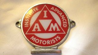 A Vintage Car Badge 1956/80 I.  A.  M.  Type 2 Grill Fitting Badge Rare Not Issued