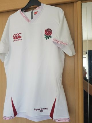 England Rugby Test Player Issue Shirt England Counties U20 Rare Size Xl