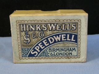 Antique Dip Pen Nib Box Plume Pluma Feder Hinks Wells Speedwell Nibs No 431 Fine