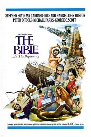 The Bible Historic Movie Poster 1966 Ava Gardner Peter O 