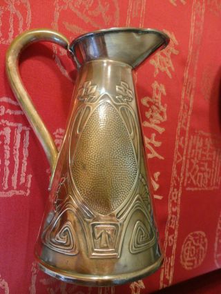 Vintage Arts And Crafts Style Copper Jug.