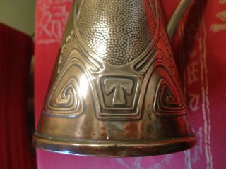 Vintage Arts and Crafts style copper jug. 3