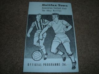 Rare Halifax Town V Norwich City League Cup 27th November 1963
