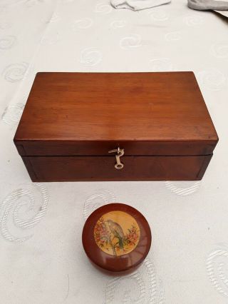 2 X Antique / Vintage Wooden Boxes For Jewellery,  Stamp,  Coin,  Photo,  Storage,  Boxes