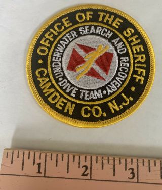 Camden Sheriff Underwater Search & Recovery Dive Team Scuba Patch