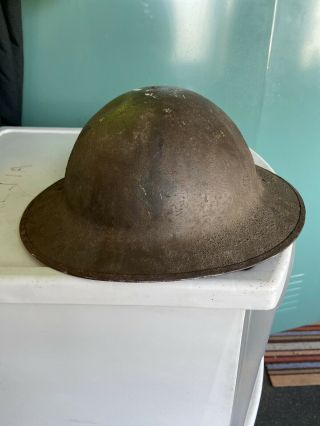 Rare Ww1 U.  S.  Army British Made Combat Helmet W/full Liner & Chinstrap