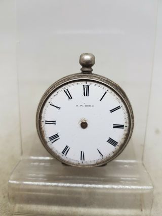 Antique Sterling Silver A.  W.  Butt Pocket Watch C1900 Spares