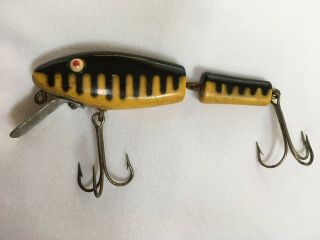 Lemaster /l&s Jumbo Shiner Minnow Rare Color - Yellow With Brown Back & Stripes