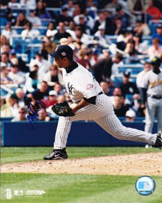 Al Reyes Autograph Signed 2003 Ny Yankees 8x10 Color Photo Rare
