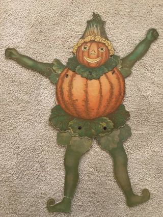 Vintage Rare Beistle Halloween Elf Diecut Decoration