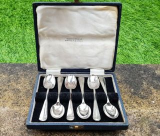 Antique Vintage Mappin & Webb Silver Plate Set Of 6 Teaspoons